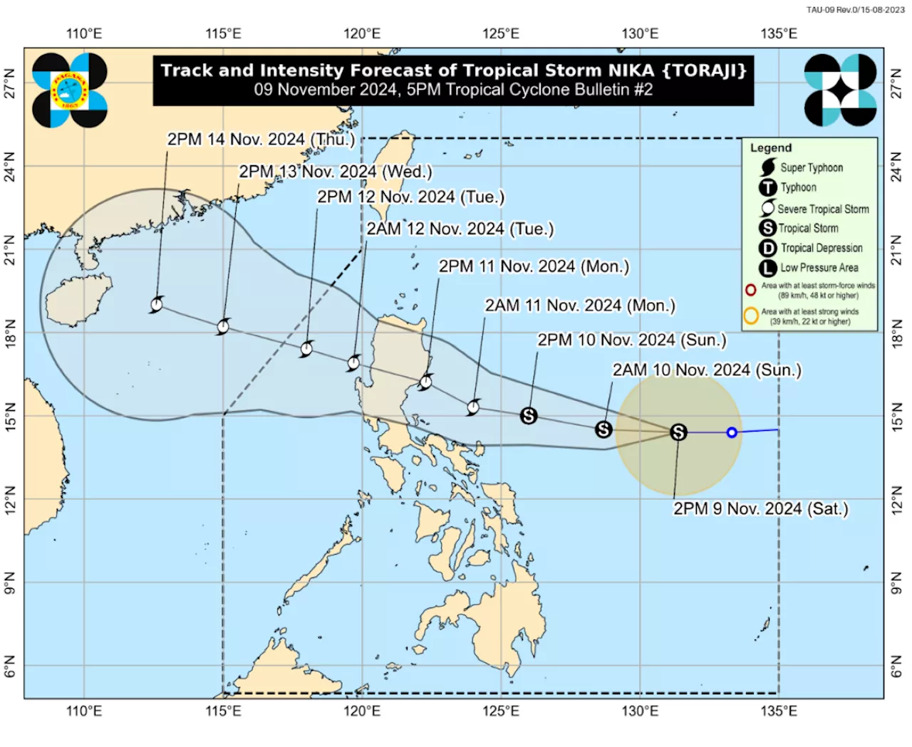 More areas under Signal No. 1 as 'Nika' intensifies