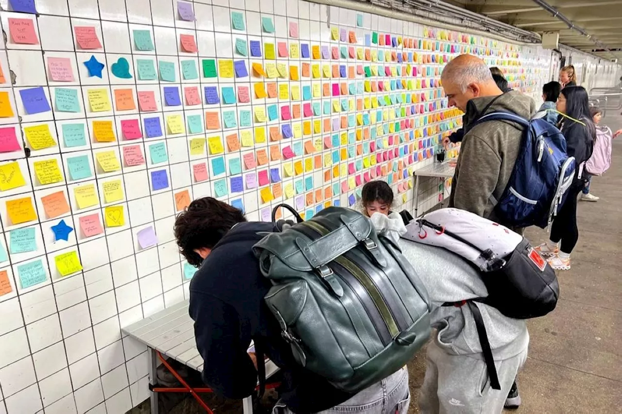 Post-it therapy transforms NY subway