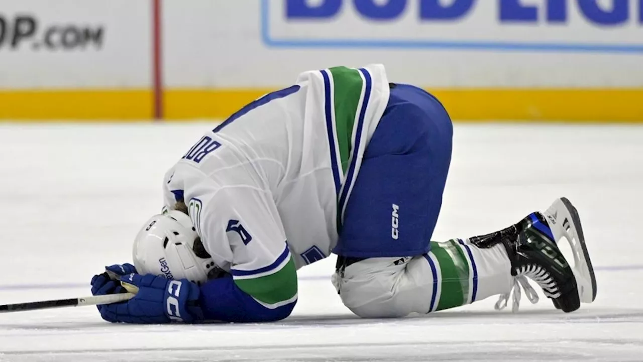 Canucks winger Boeser sidelined with upper-body injury