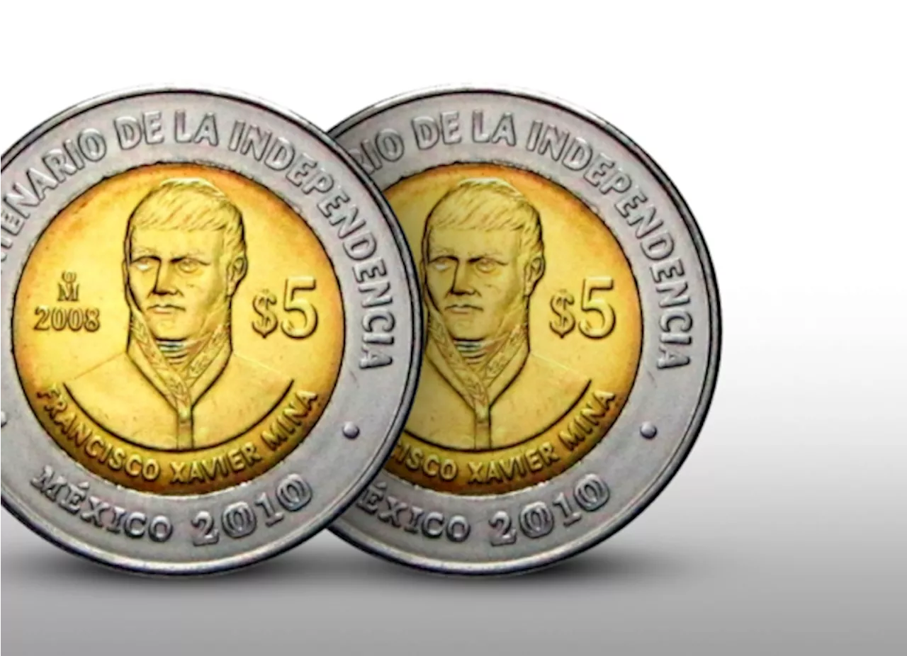 Monedas conmemorativas de 5 pesos se cotizan en miles de pesos