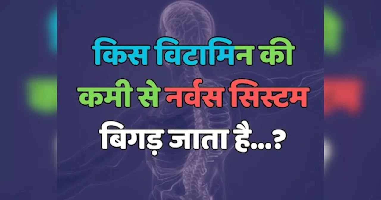 Trending Quiz : किस विटामिन की कमी से नर्वस सिस्टम बिगड़ जाता है?