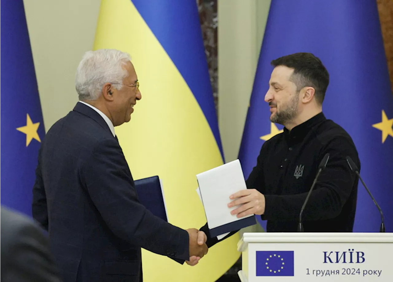 Presidente Consiglio europeo Antonio Costa visita Ucraina