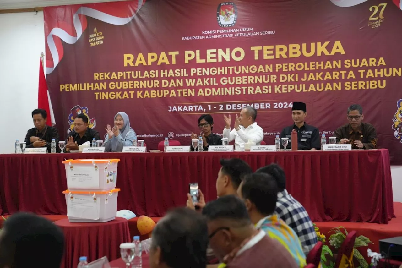 KPU Kepulauan Seribu Menetapkan Pramono Anung dan Rano Karno Sebagai Pemenang Pilkada Jakarta