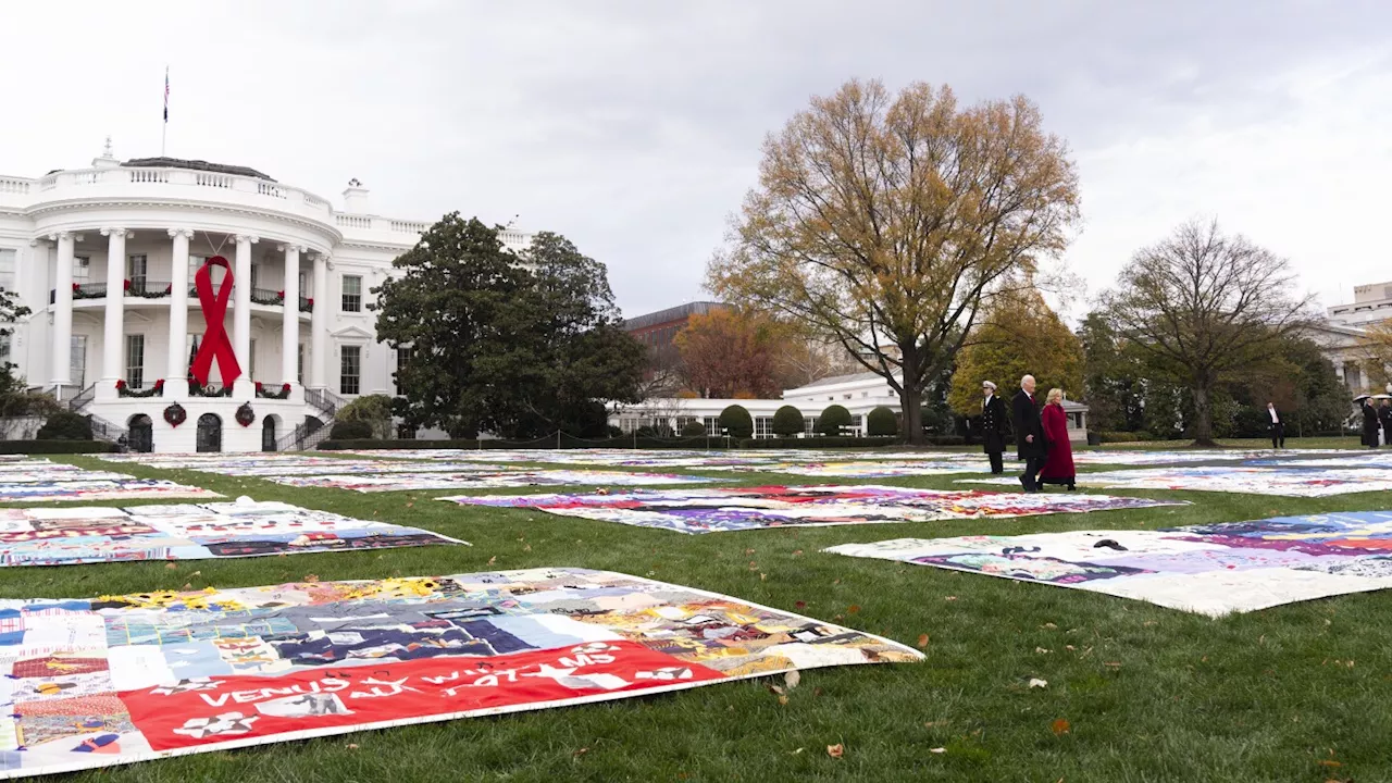 Biden has AIDS Memorial Quilt at White House to observe World AIDS Day