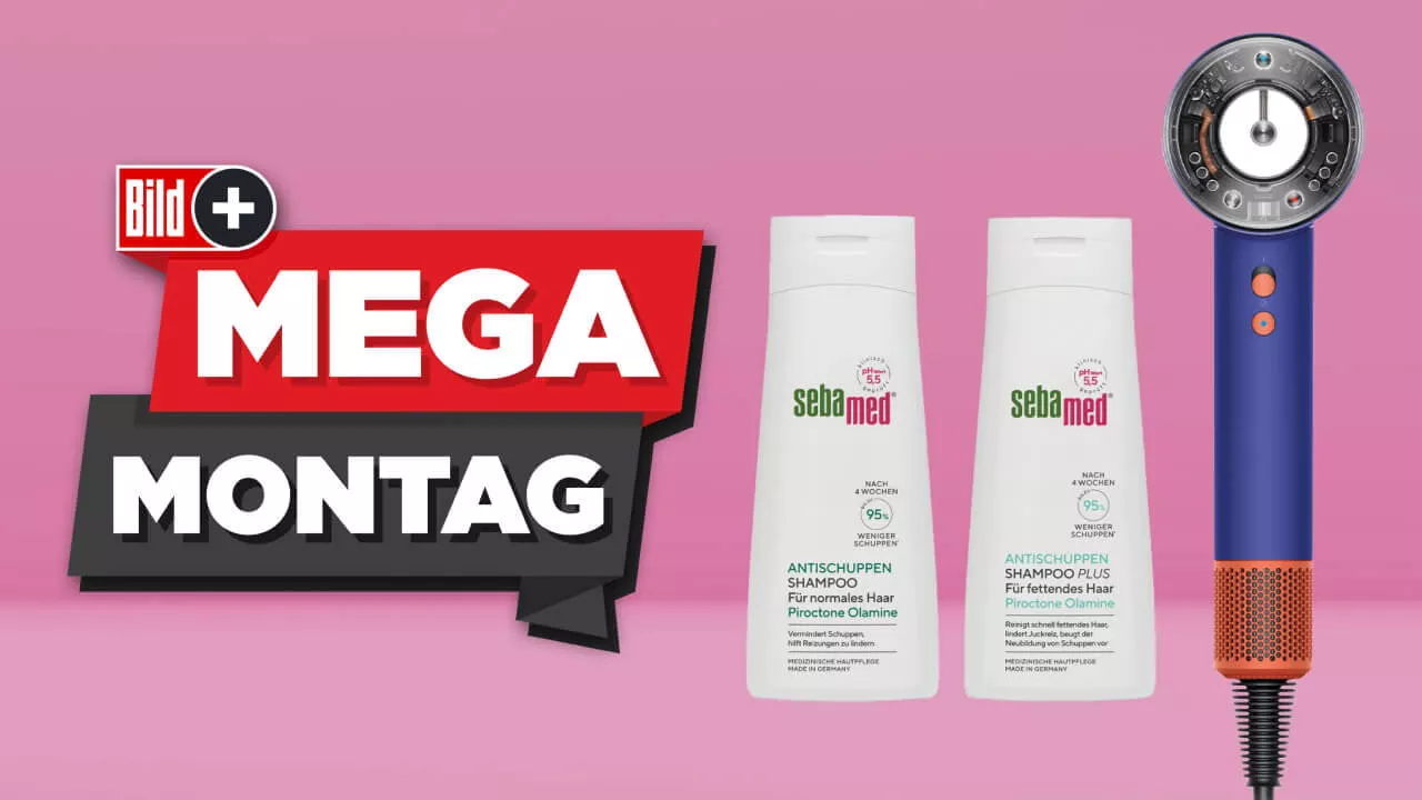 sebamed verlost 10x Dyson Supersonic Nural™ Haartrockner beim MEGA MONTAG auf BILDplus