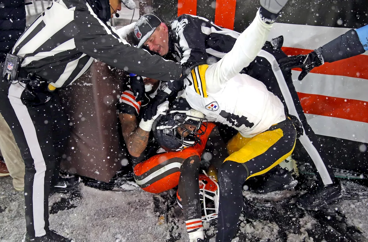 Steelers' George Pickens, Browns’ Greg Newsome II not fined for fight following Hail Mary