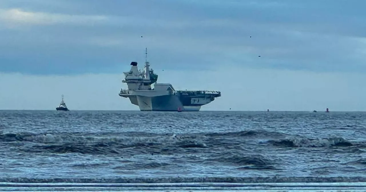 HMS Prince of Wales Arrives in Liverpool a Day Early