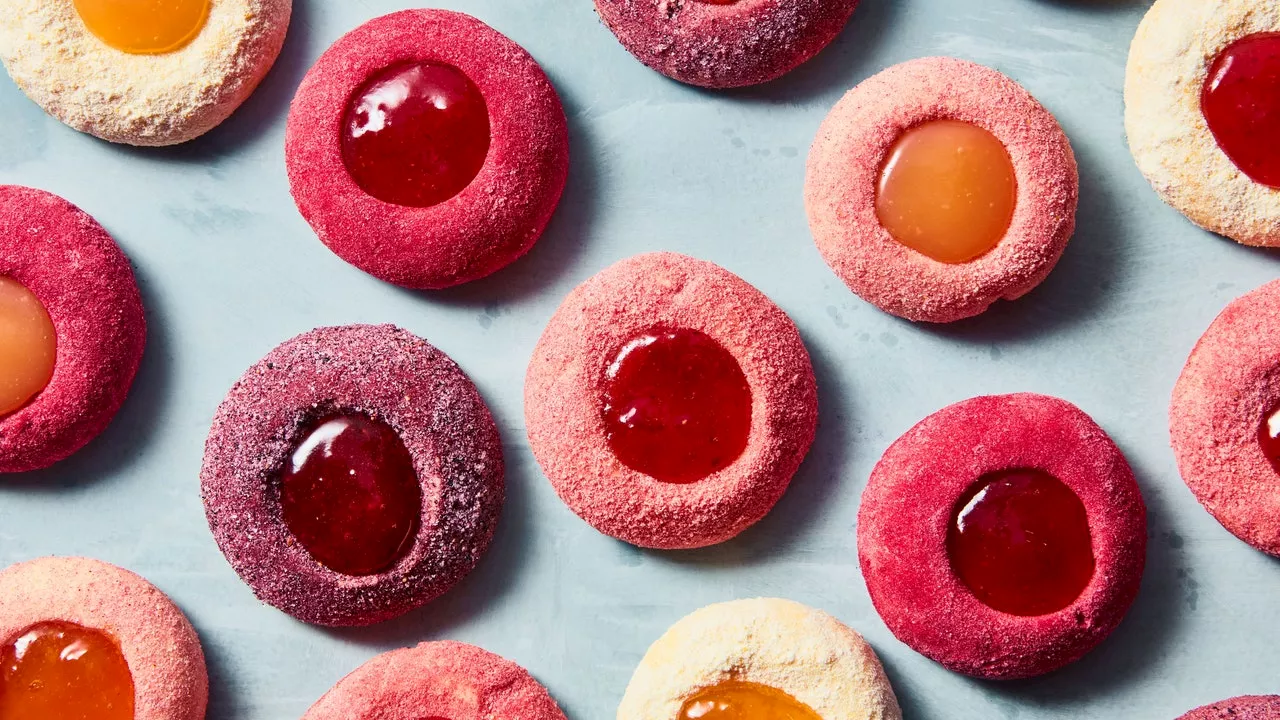 Tutti-Frutti Thumbprint Cookies