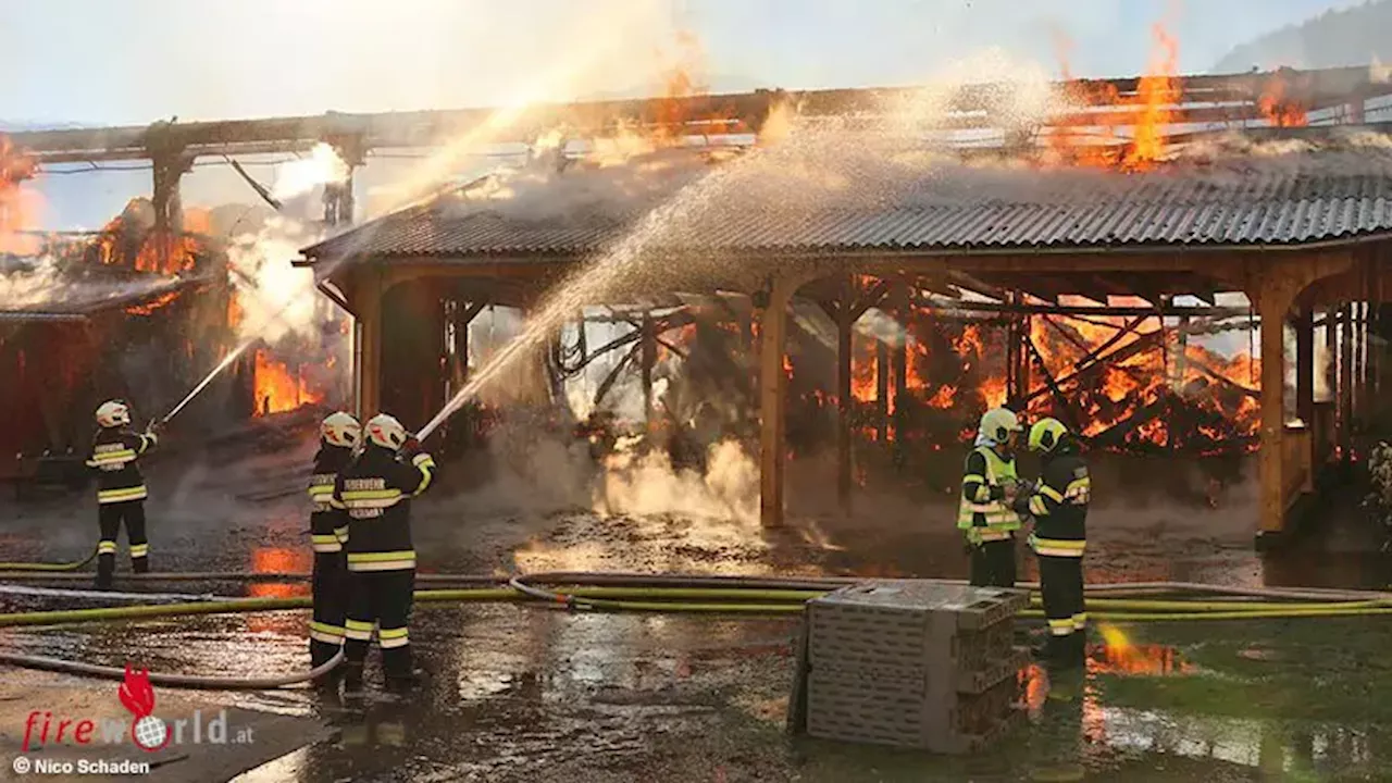 Großer Brand in St. Georgen ob Judenburg: Feuerwehr rettet drei Gebäude