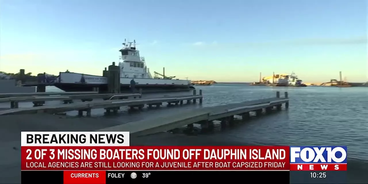 THE LATEST: Identities released of two deceased boaters found off Dauphin Island.