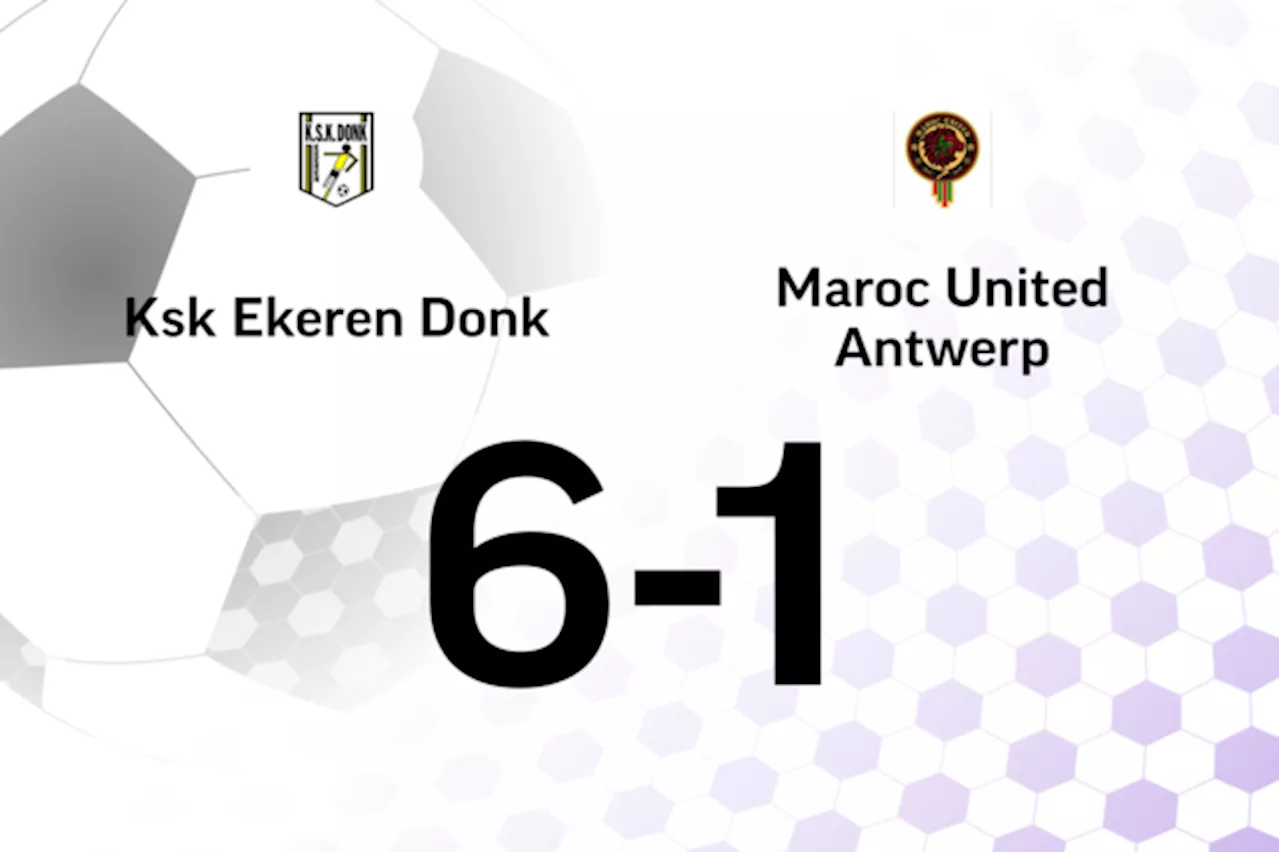 Weergaloze Depuydt leidt Ekeren Donk langs Maroc United Antwerp B