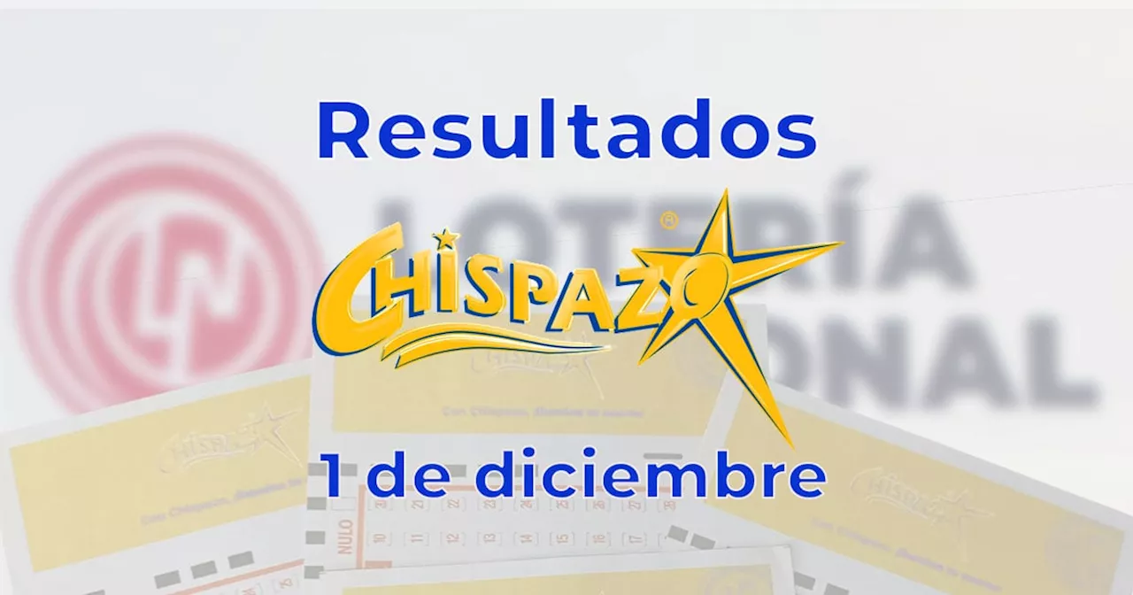 Resultados del Chispazo de hoy 1 de diciembre del 2024. Ve los números ganadores