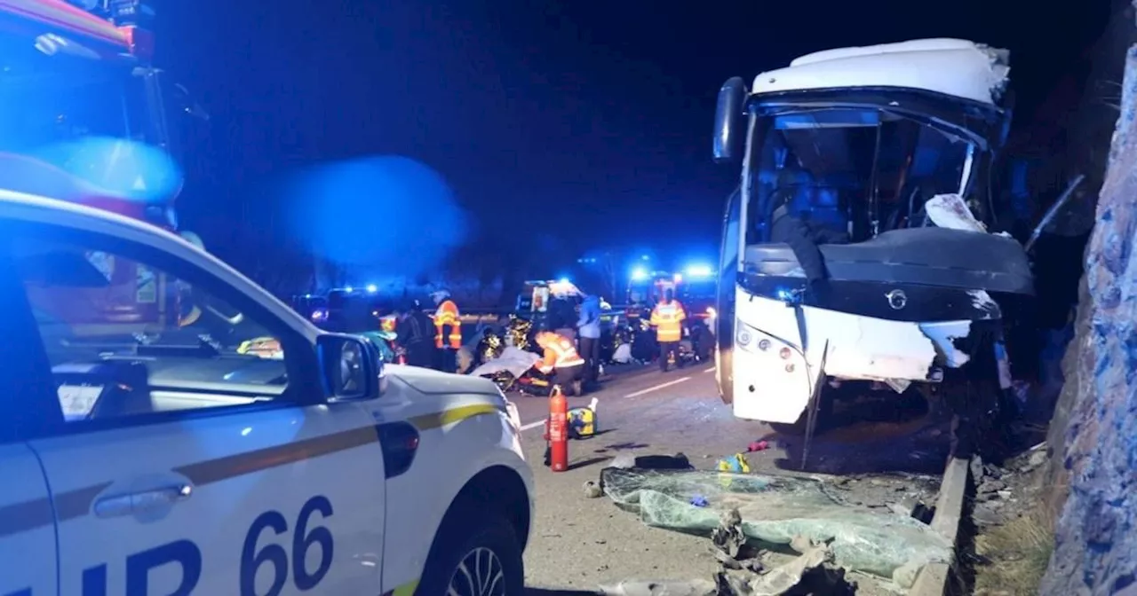 At least three dead after coach full of tourists crashes into cliff face