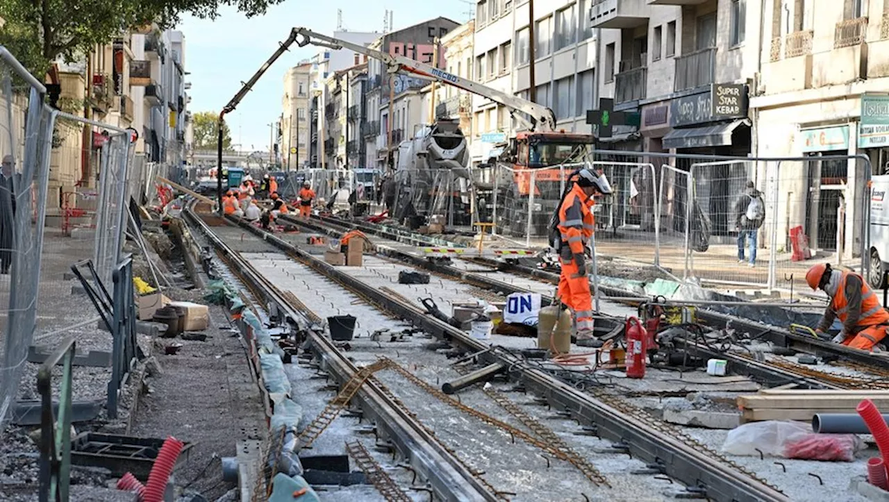 De Nouveaux Travaux Pour la Ligne 5 de Tramway à Montpellier Débutent Le 2 Décembre