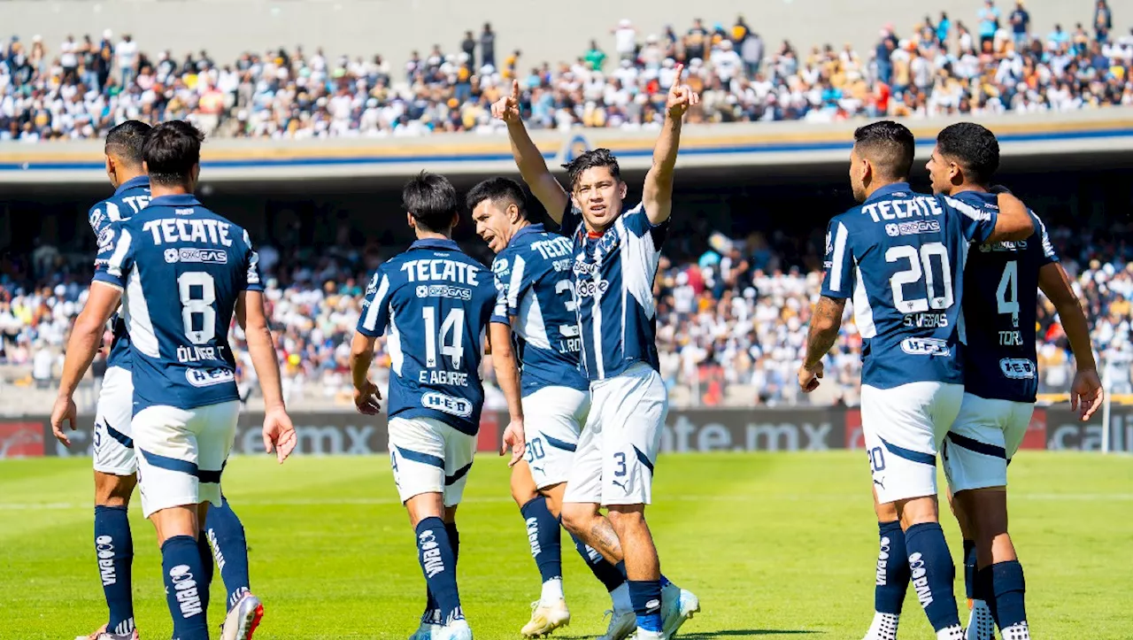 Monterrey brilla y golea a Pumas en CU para avanzar a semifinales de la Liga MX