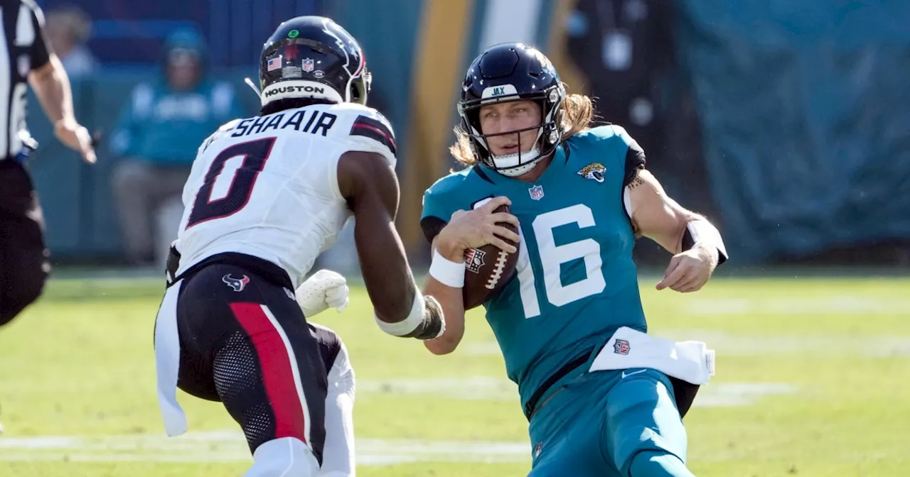 Jaguars QB Trevor Lawrence carted off field after taking illegal hit vs. Texans