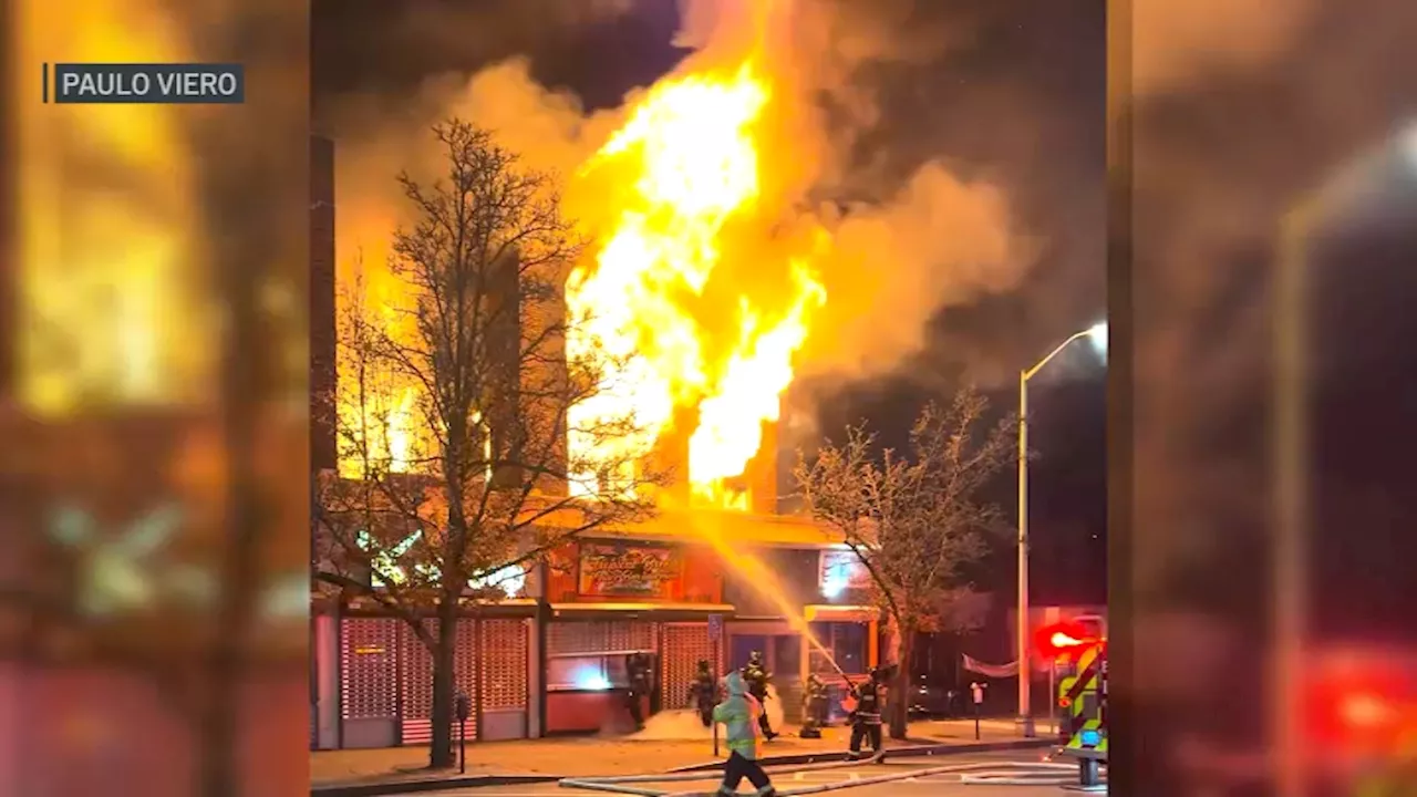 Massive fire breaks out at century-old building in Brockton