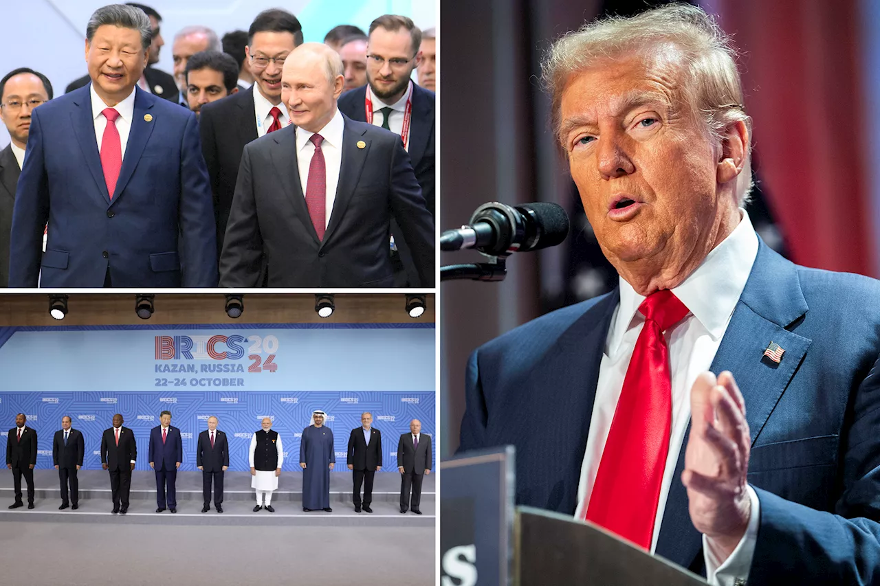 Trump threatens 100% tariffs on China and Russia if BRICS group of nations issues new currency