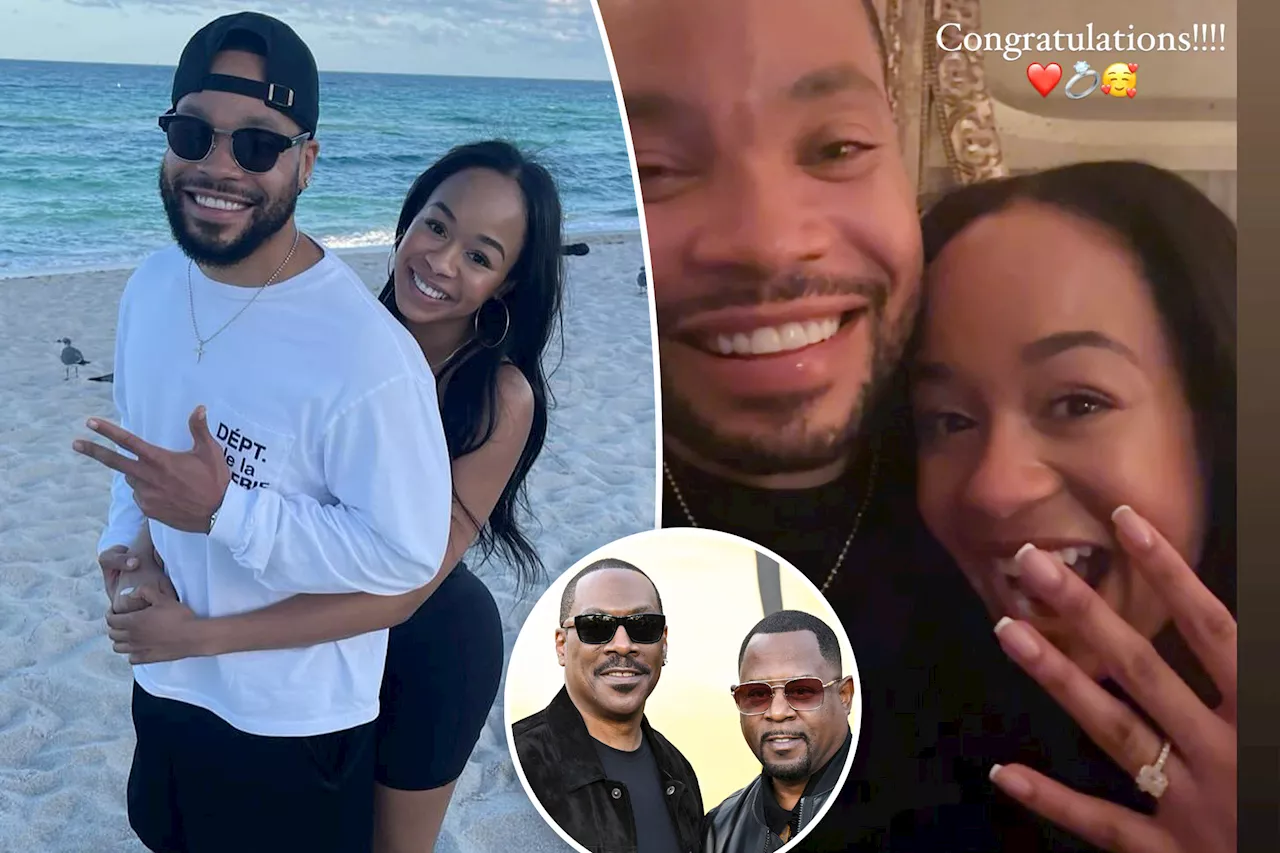 Martin Lawrence's daughter Jasmin and Eddie Murphy's son Eric engaged after more than 3 years of dating