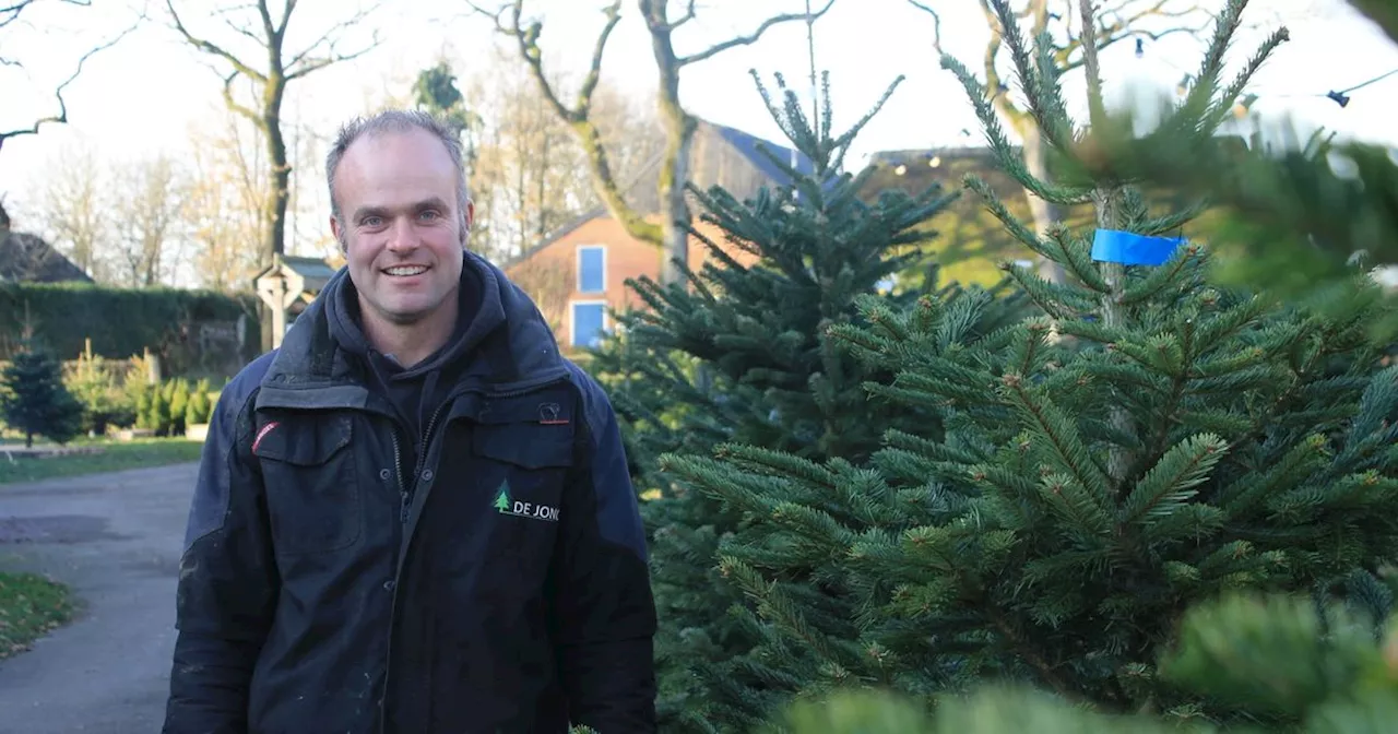 Rien de Jong (36) uit Exloo verkoopt al 25 jaar kerstbomen: 'Eerste kerstboom weggebracht met skelter'