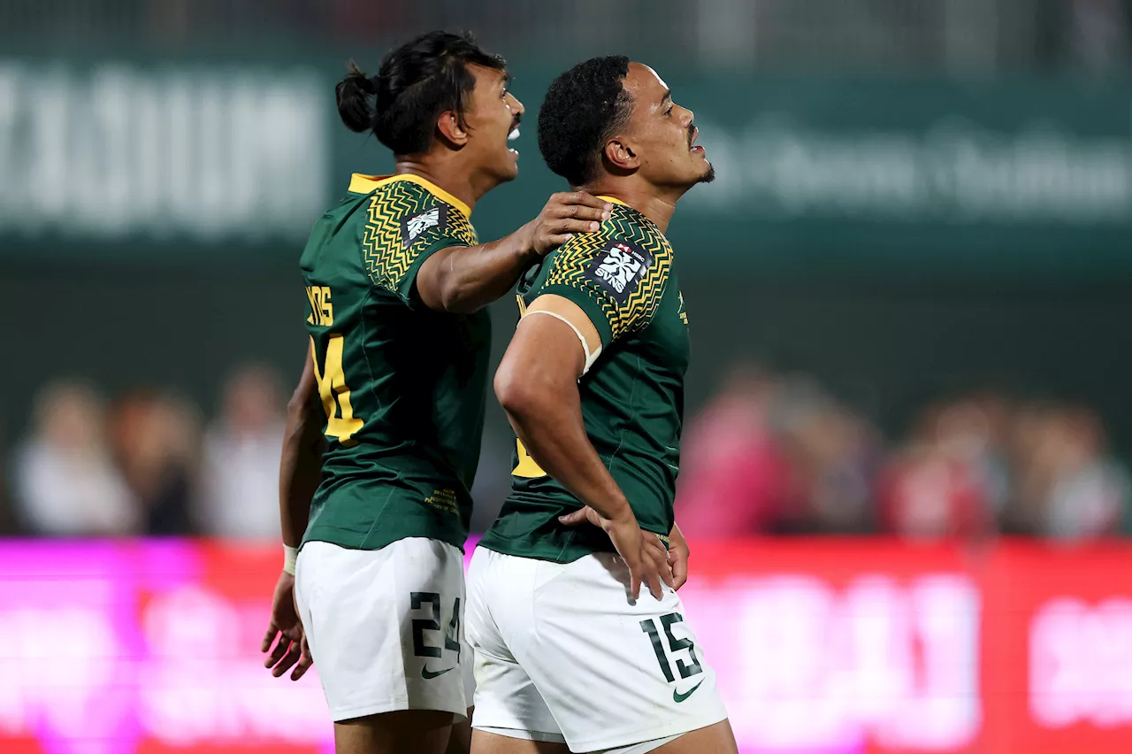 Sofai Maka's Late Double Eliminates South Africa's Blitzboks in Dubai SVNS Quarters