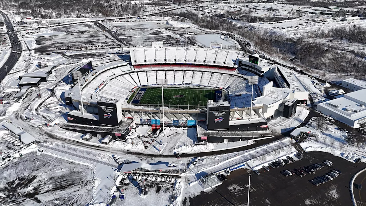 Bills vs. 49ers weather update: How much snow fell at Highmark Stadium overnight?