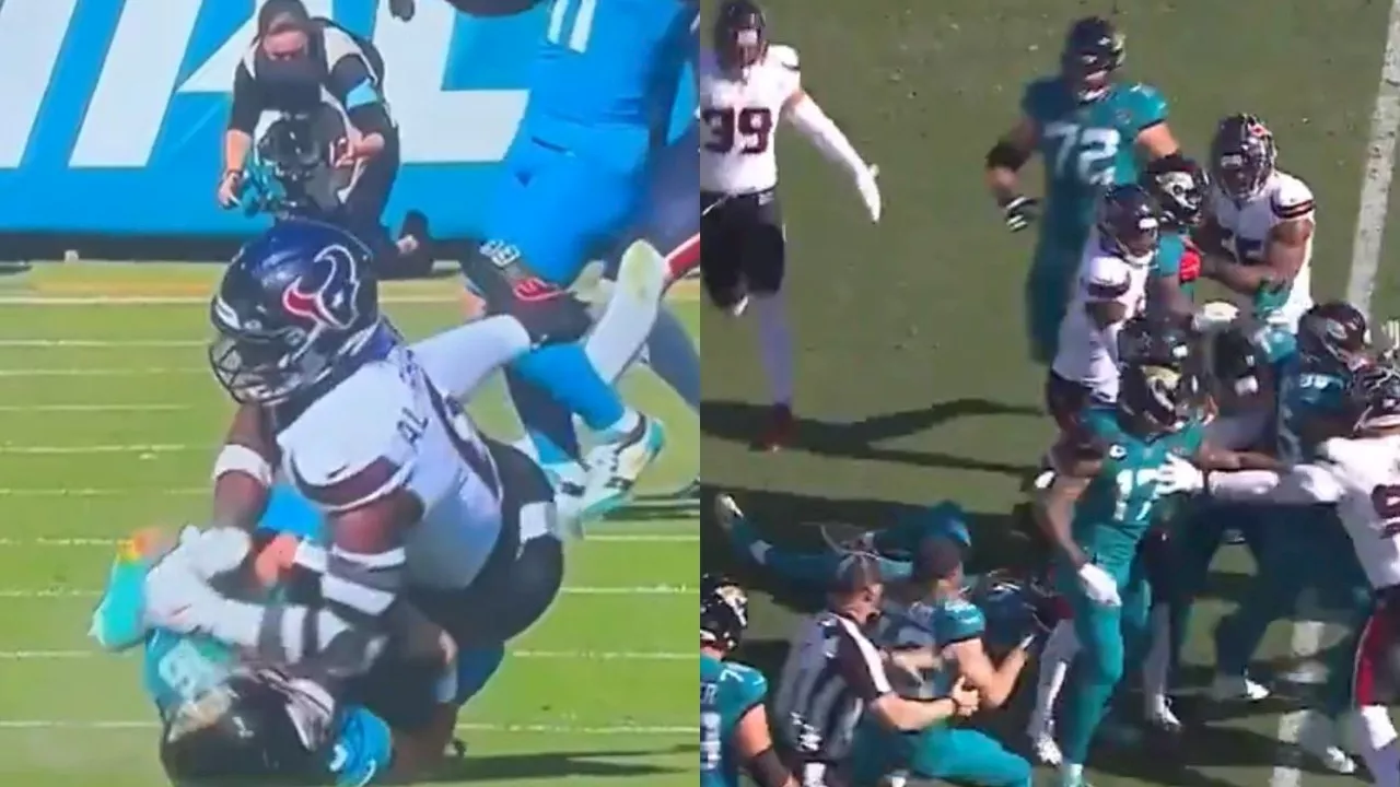 Chaos erupts as $55-million-a-year NFL star is knocked out by dirty hit