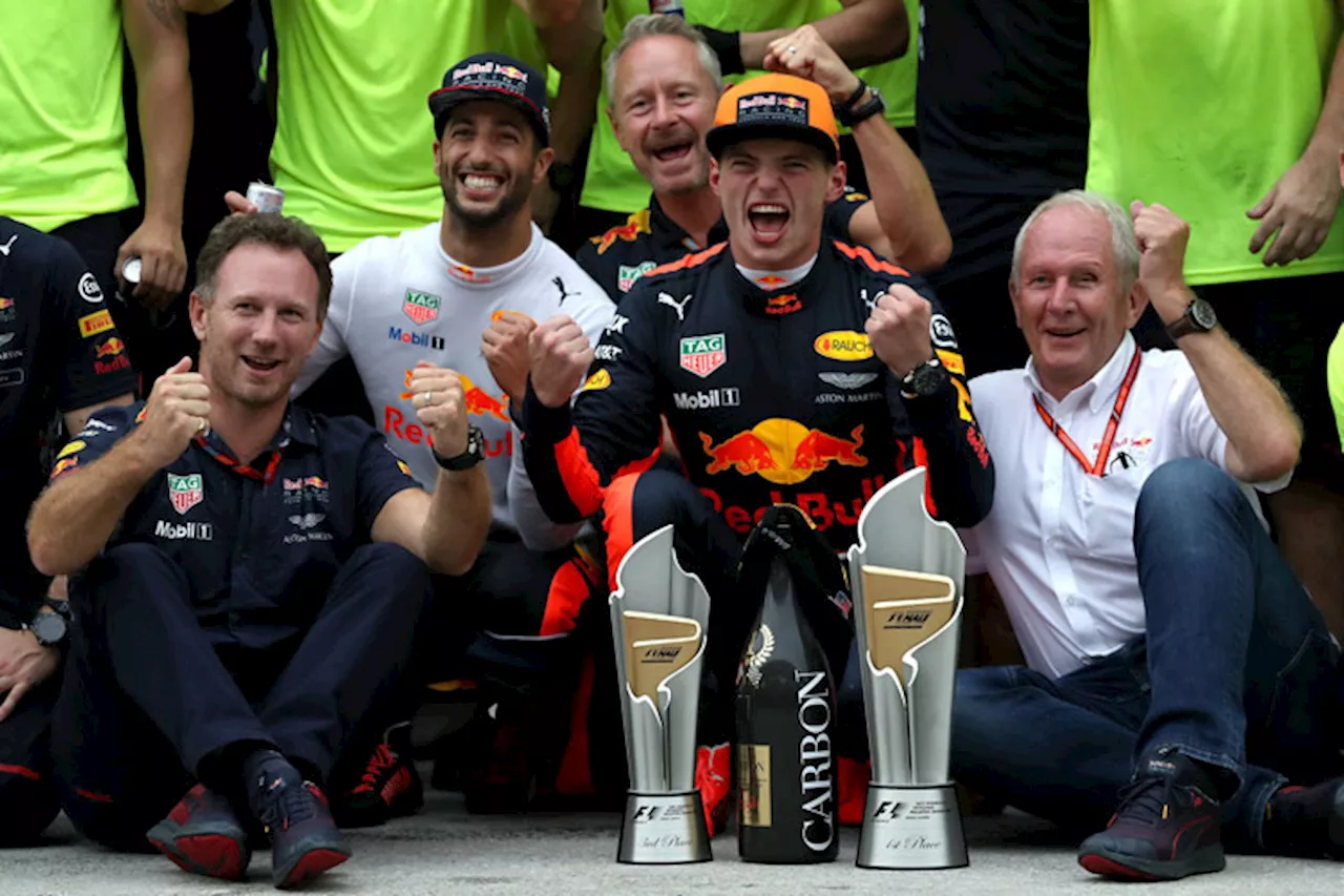 Max Verstappen Siegt bei GP Malaysia, Red Bull Feiert