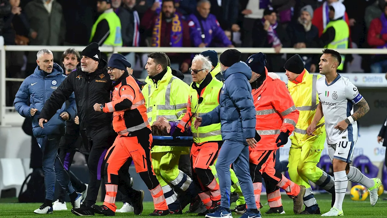 Fiorentina vs Inter Milan suspended after 17 minutes due to medical emergency on the pitch...