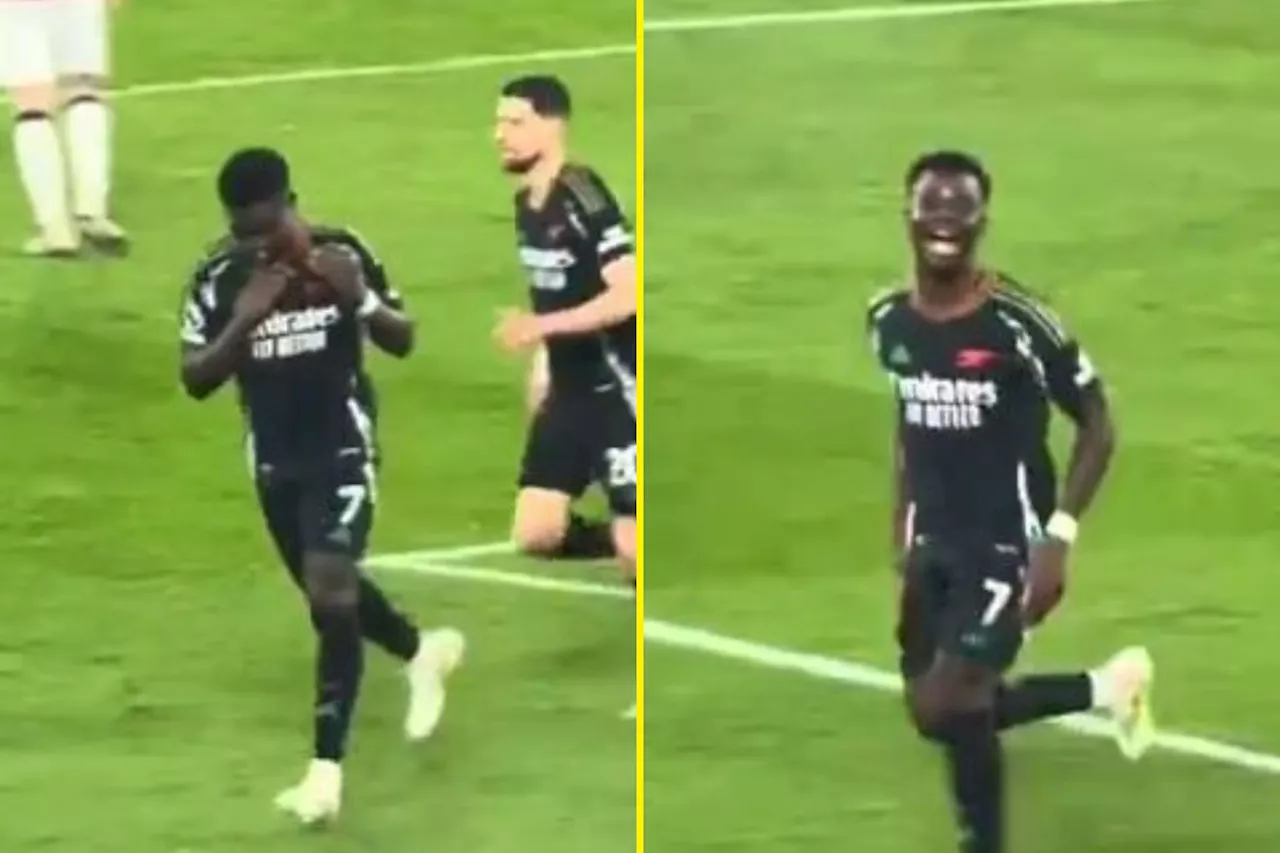 New footage shows Bukayo Saka’s perfect response to West Ham fans after scoring...