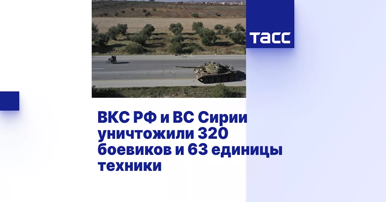 ВКС РФ и ВС Сирии уничтожили 320 боевиков и 63 единицы техники