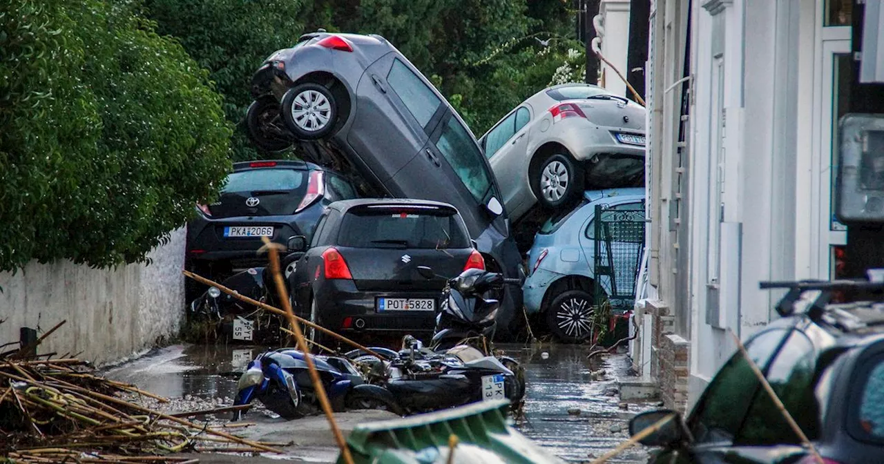 Heftige Unwetter toben über griechischen Inseln: Zwei Tote, schwere Schäden