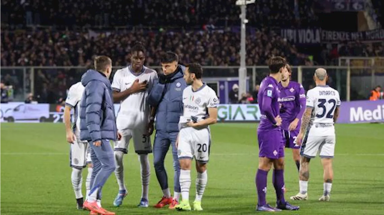 Fiorentina-Inter rinviata per il malore a Bove, la partita sarà ripresa dal minuto 17