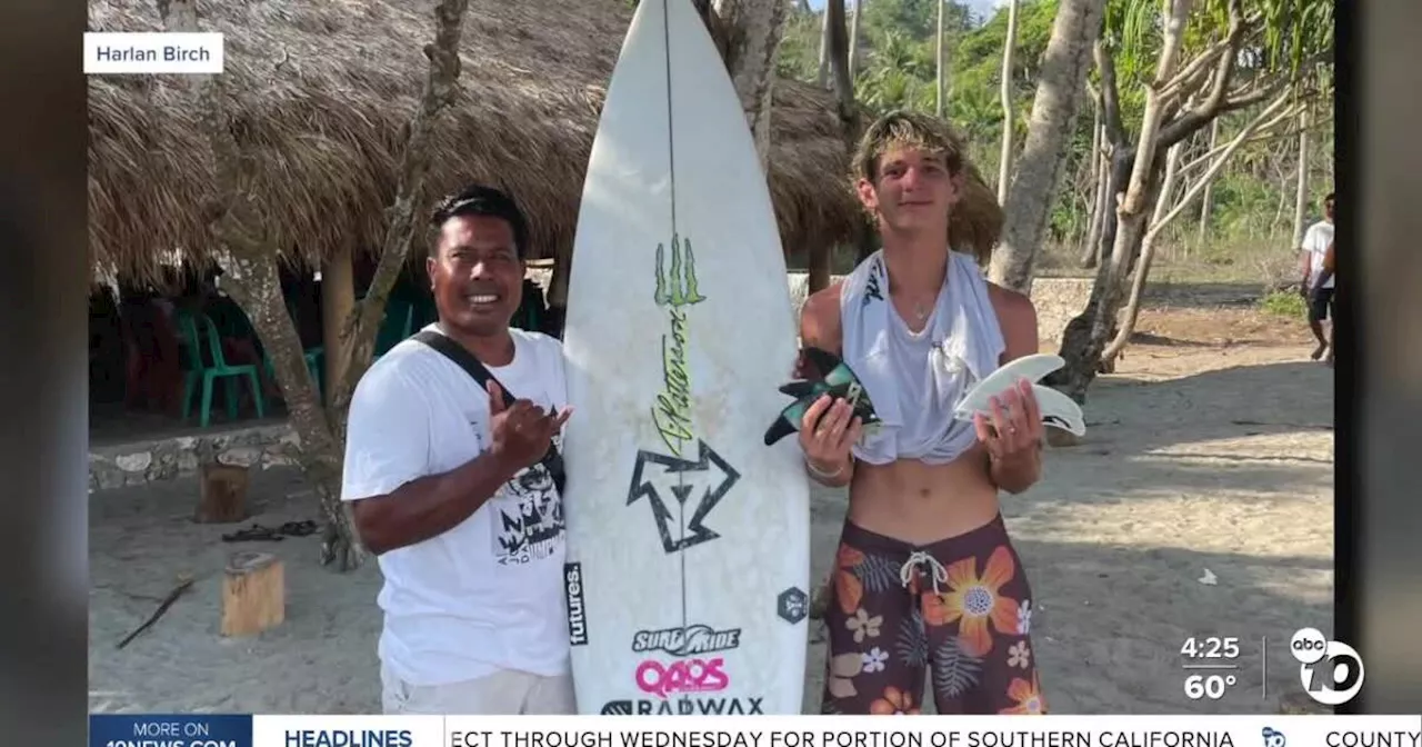 A Del Mar student is combining his passion for the environment with his love of surfing