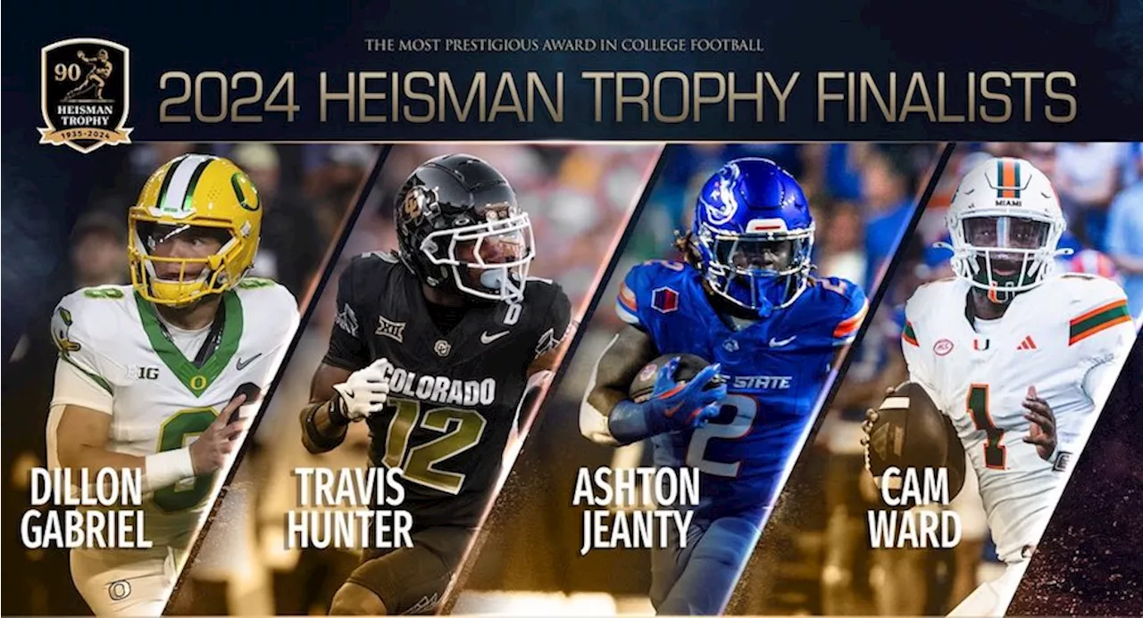 Travis Hunter, Ashton Jeanty, Dillon Gabriel and Cam Ward Named Finalists for 2024 Heisman Trophy