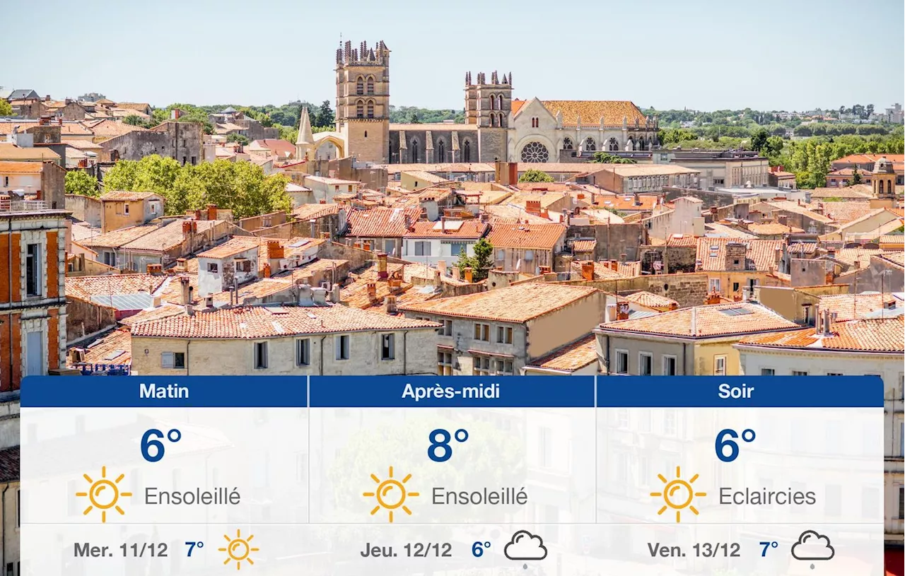 Météo Montpellier: prévisions du mardi 10 décembre 2024