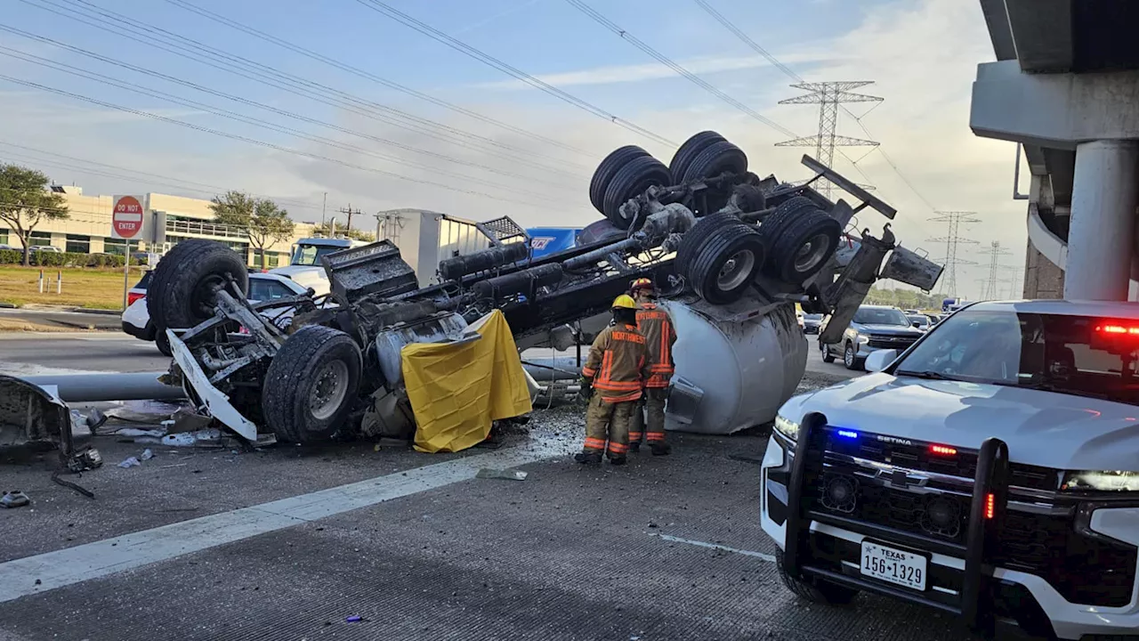 1 person dies after cement truck and vehicle collide along Beltway at Bammel N Houston, Pct. 4 says