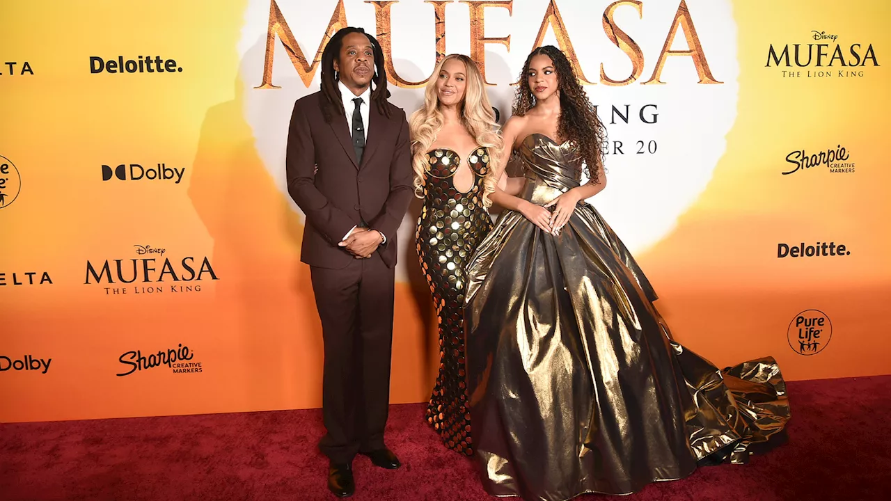 Amid rape allegations Jay-Z appears at 'Mufasa' film premiere with Beyoncé, Blue Ivy