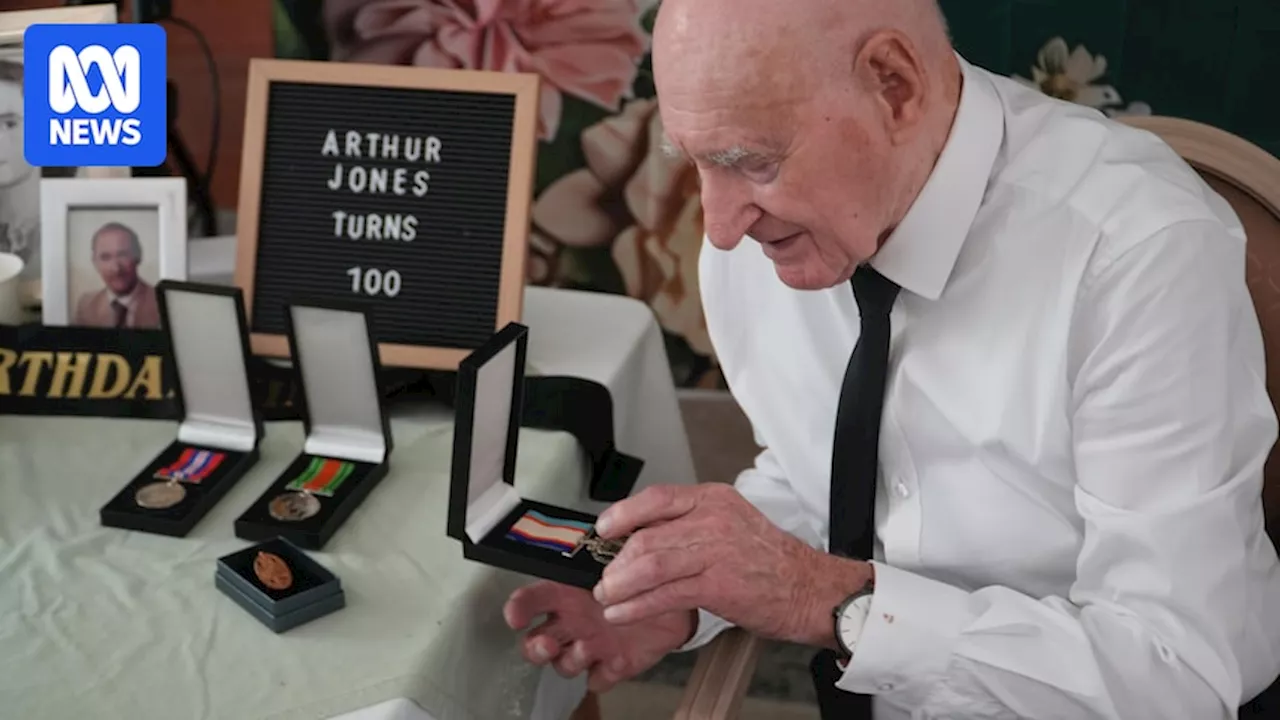 Perth WWII veteran Arthur Jones presented with long-overdue service medals on 100th birthday