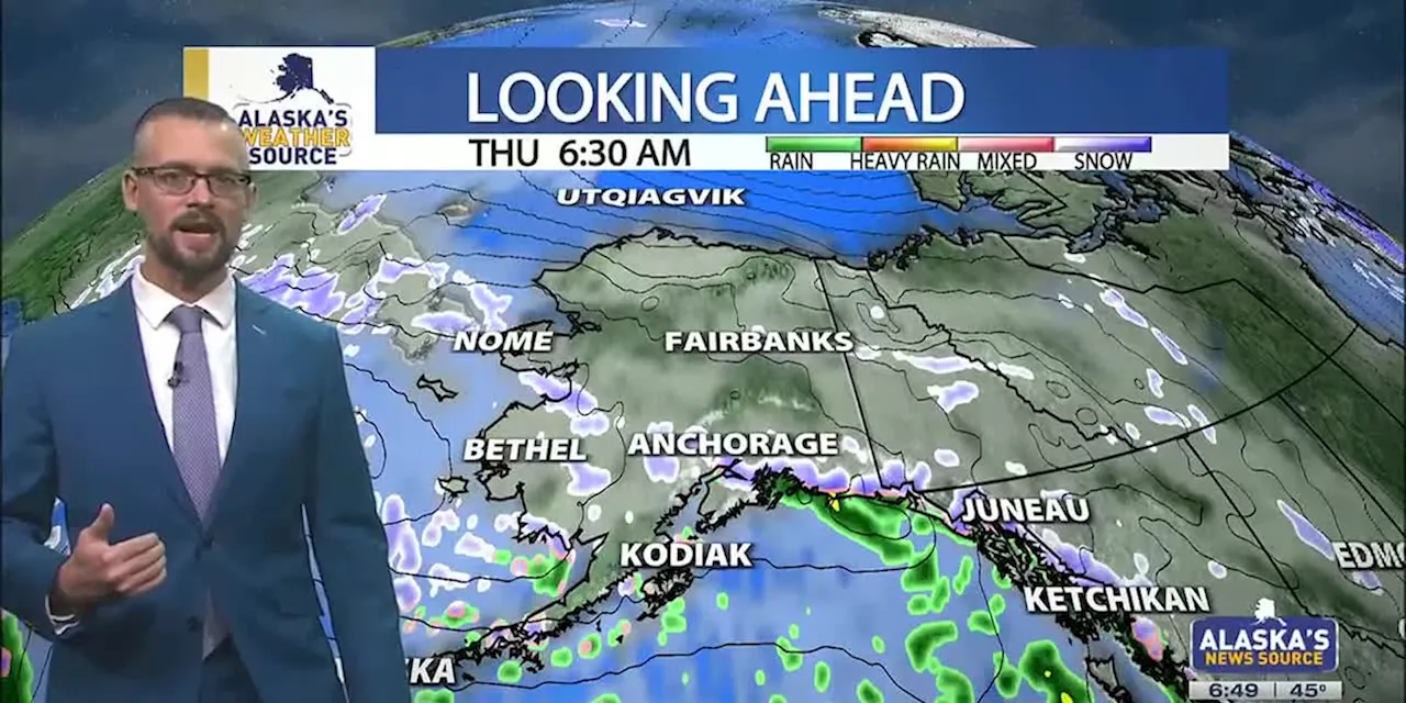 Wet and windy weather keeps temperatures warm across Alaska