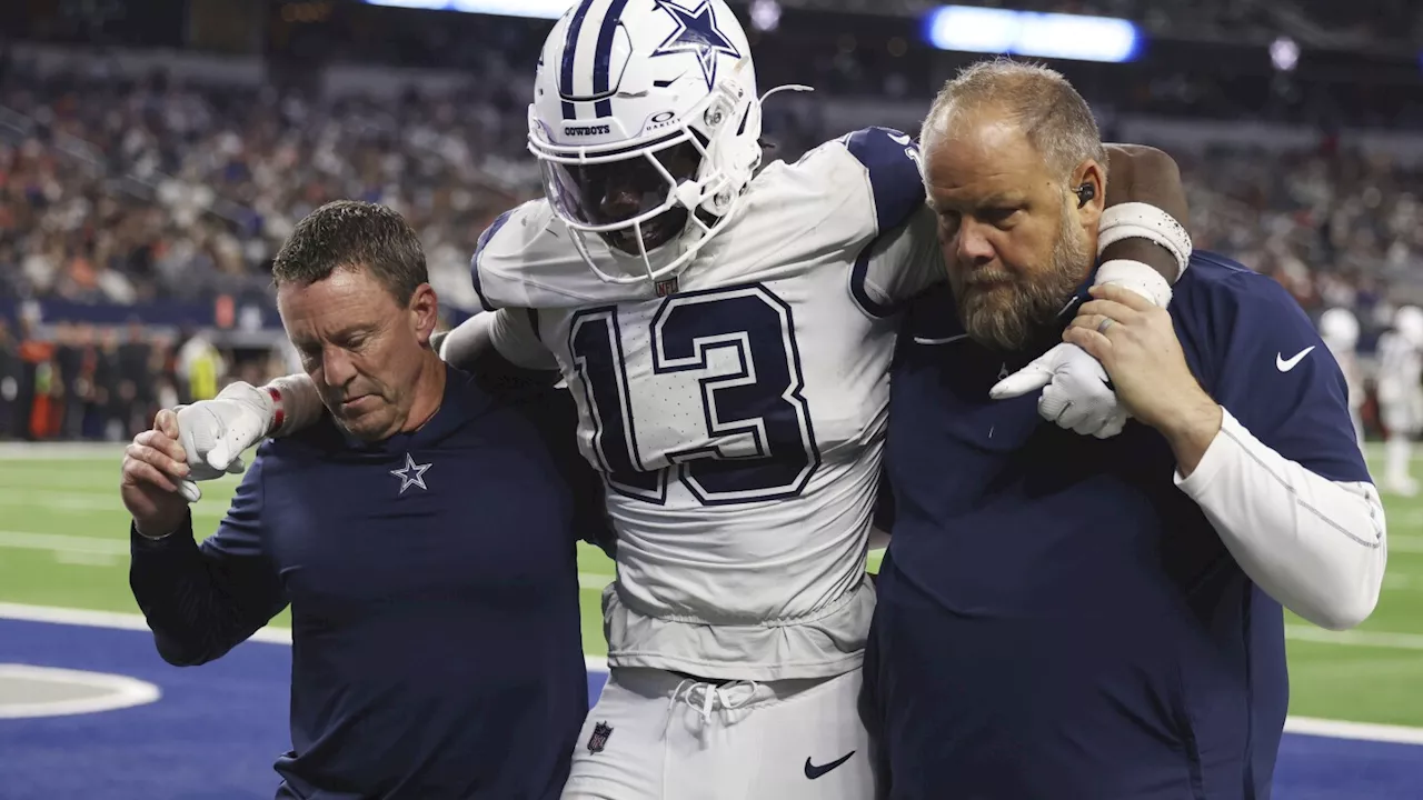 DeMarvion Overshown of the Cowboys ruled out against Bengals after injuring knee