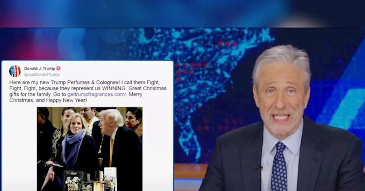 Jon Stewart Freaks over Trump’s Hilarious Fragrance Ad Featuring ‘Smiling’ Jill Biden