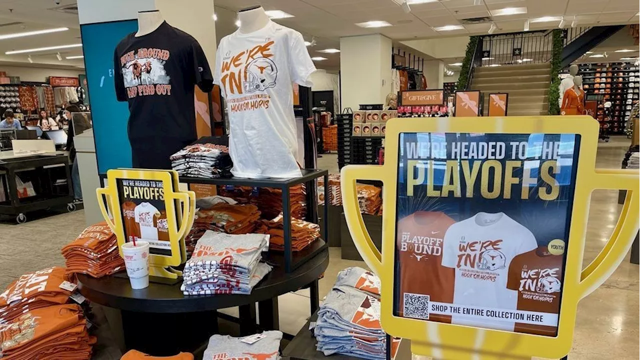 UT Longhorn fans scoop up college playoff gear for Clemson matchup