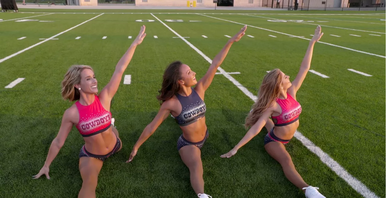 Dallas Cowboys Cheerleader Takes the Field Without Her Wig