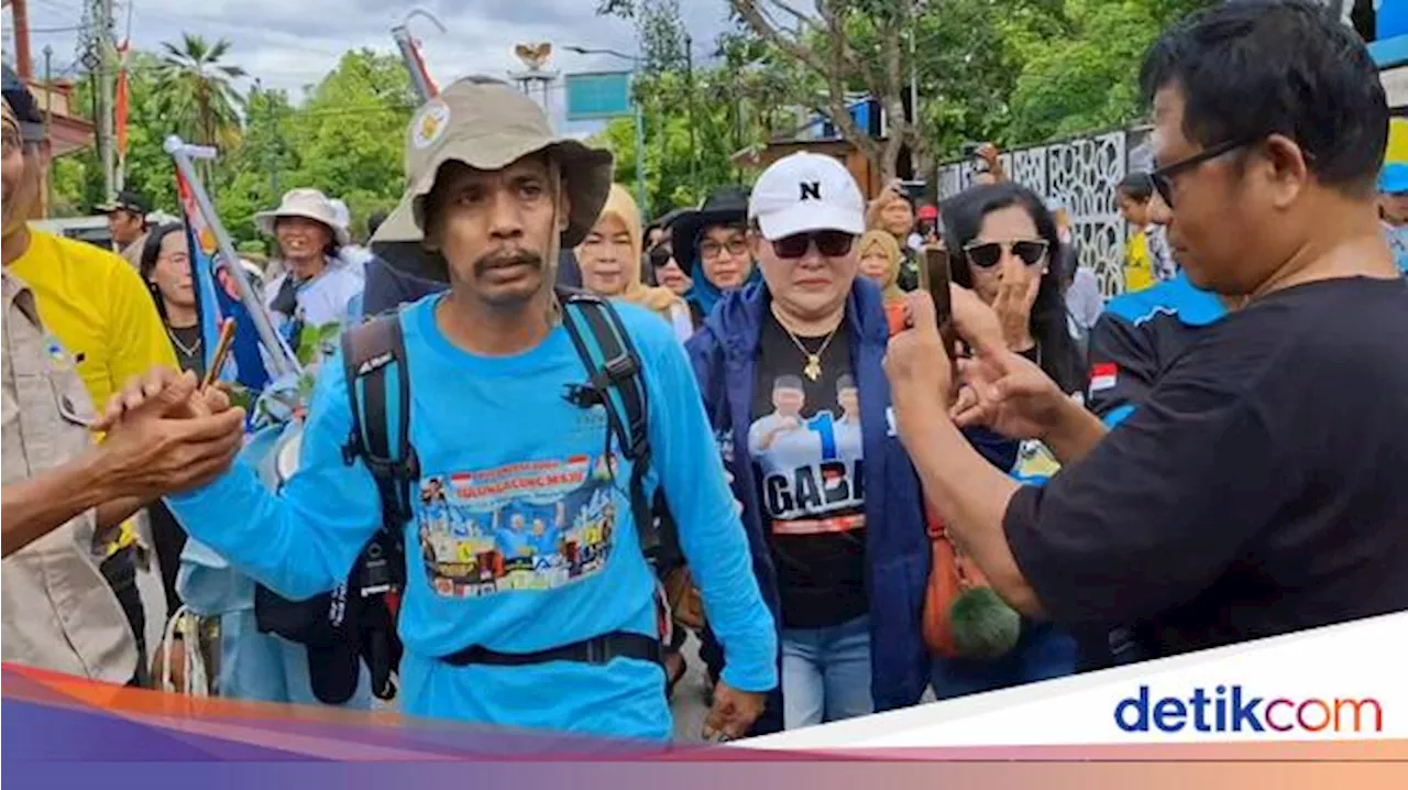 Cabup hingga Capres Jagoannya Menang, Pria Tulungagung Jalan Kaki ke IKN