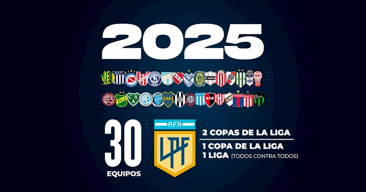 Con 30 equipos, cómo se va a jugar la Liga Profesional en 2025