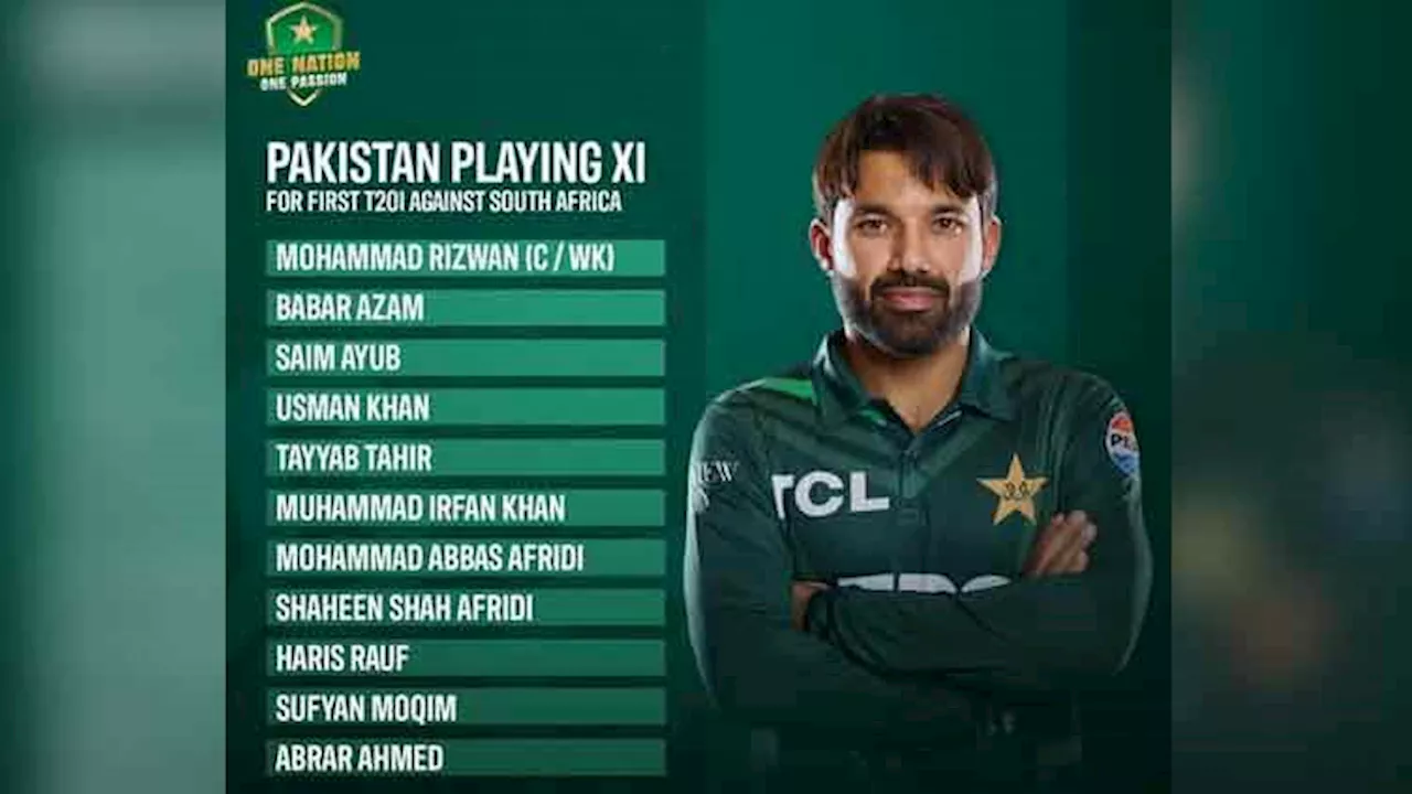 Pakistan announce playing XI for first T20 against South Africa