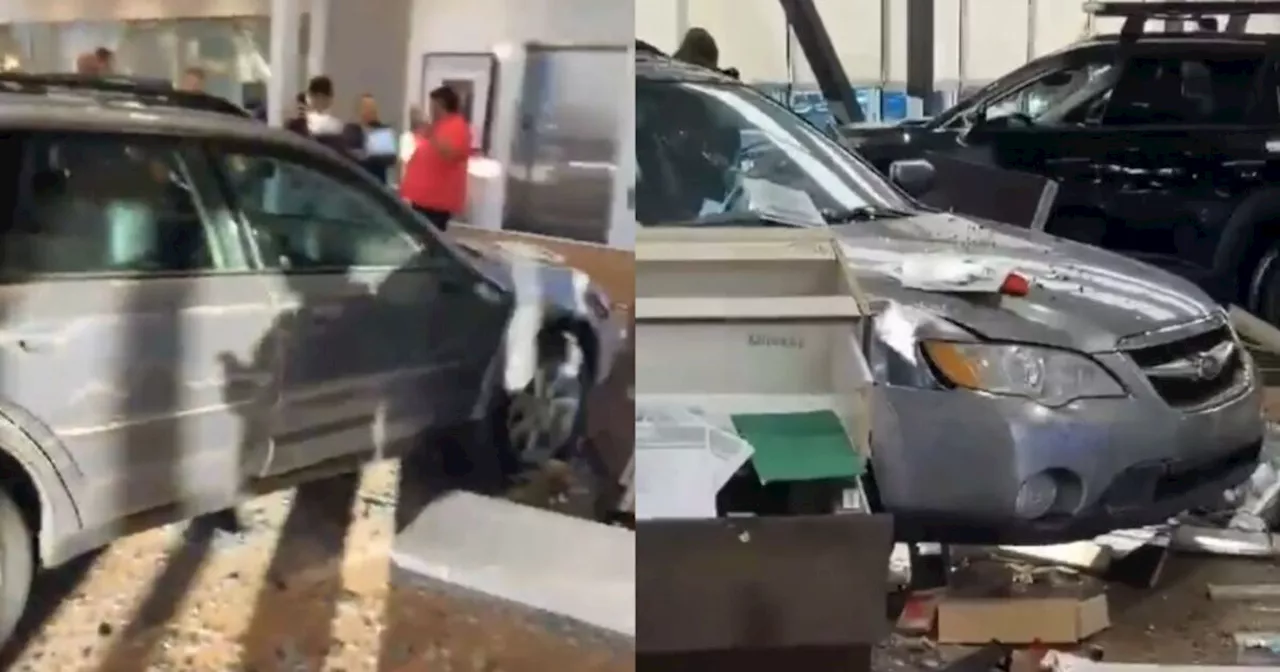 Man drove recently purchased car into Sandy dealership after being denied a return, police say