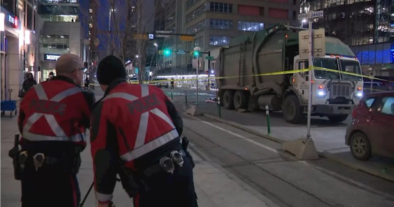 Woman hit by garbage truck, in serious condition: Calgary police