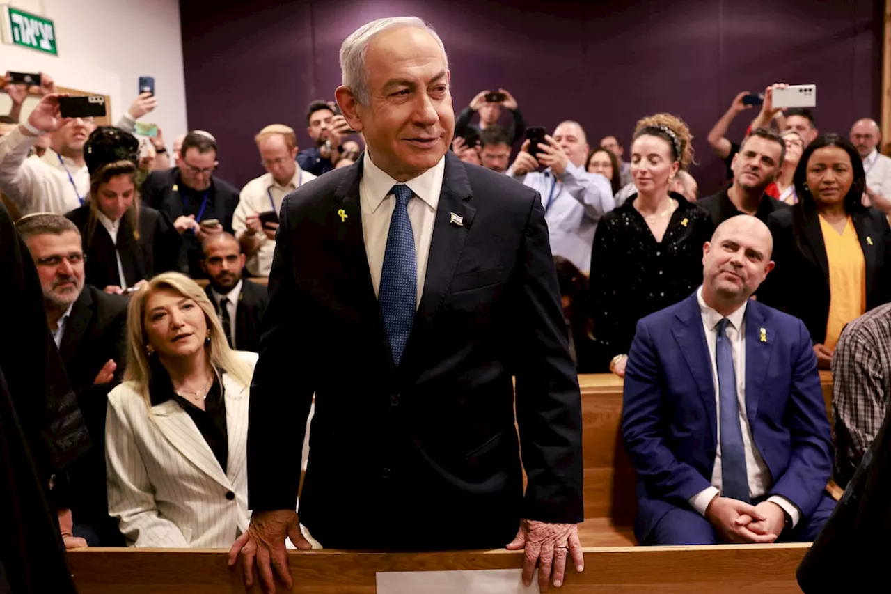 Israeli Prime Minister Benjamin Netanyahu takes the stand in his corruption trial